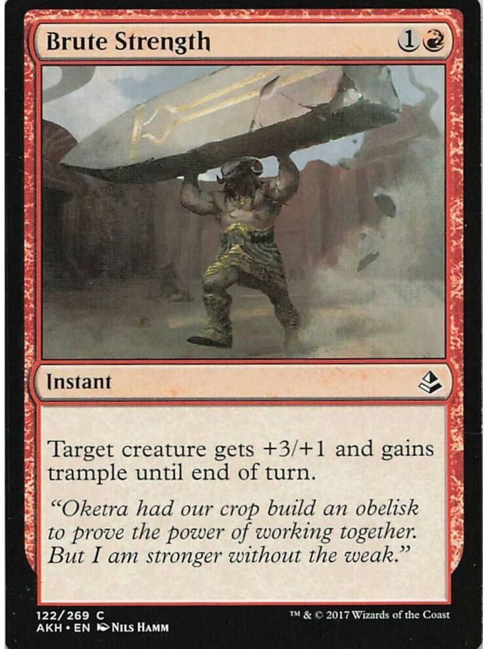 C Magic: The Gathering 2017 Brute Strength NM AKH
